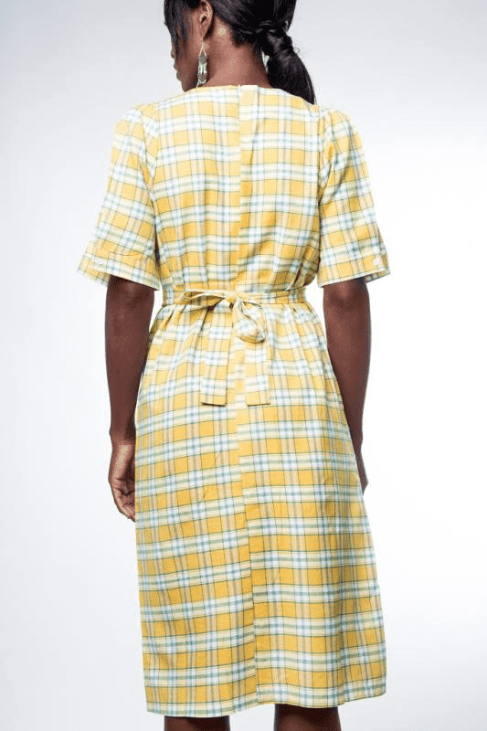 Yellow Square Dress [1036]