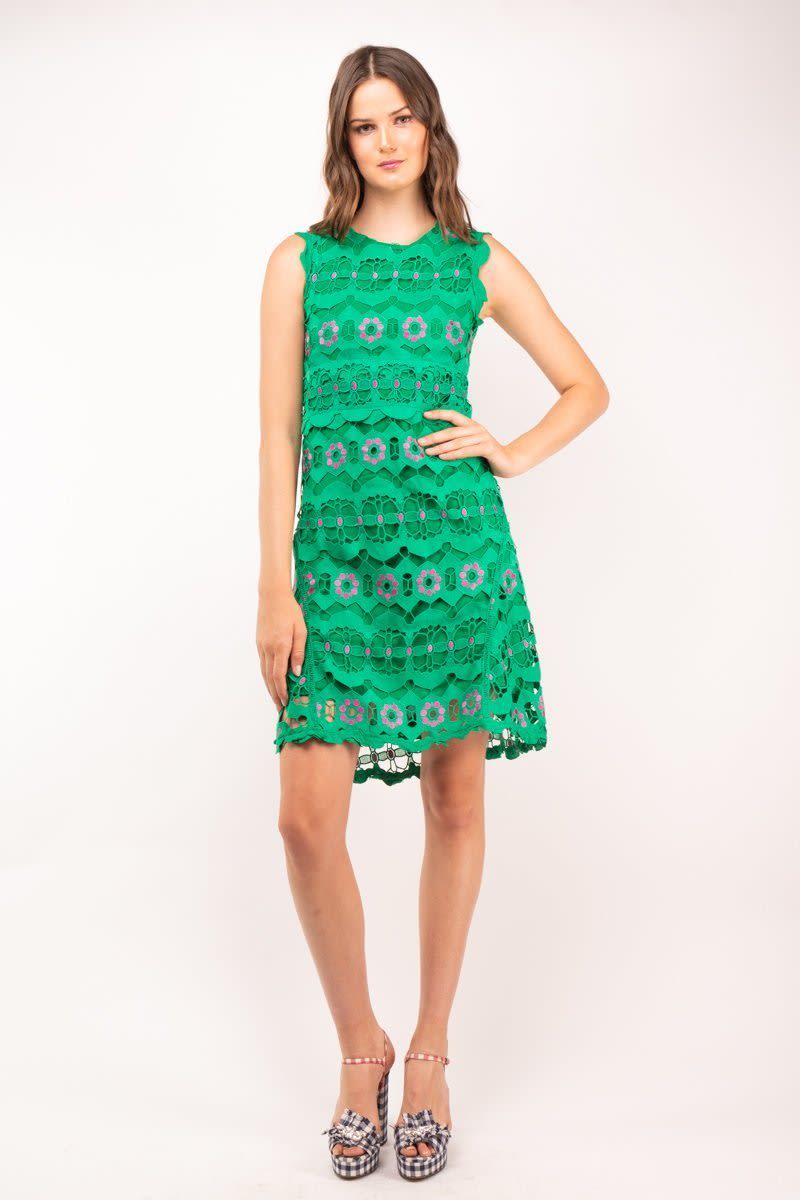 Lace Green Dress. M  [1385]