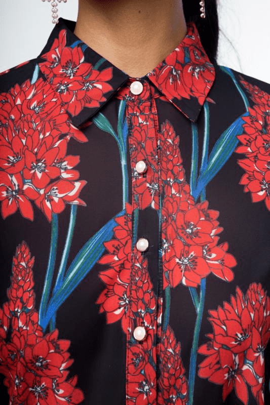 The Red Flowers Blouse [1012]