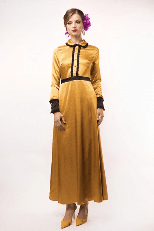 Golden Long Dress [1346]