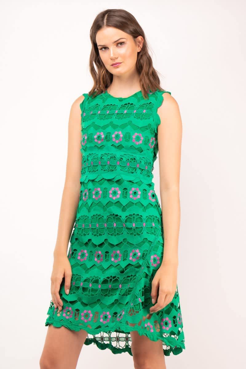Lace Green Dress [1385]
