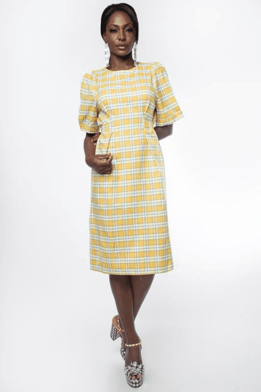 Yellow Square Dress [1036]