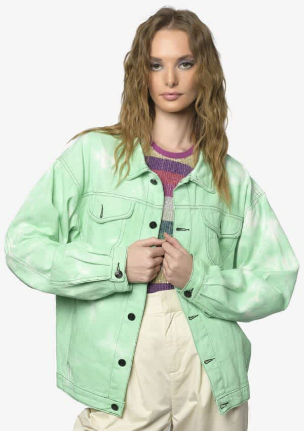 Jacket Tie Dye Verde - Morado [2378]